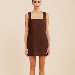 NWOT - Posse Alice Mini Dress in Chocolate